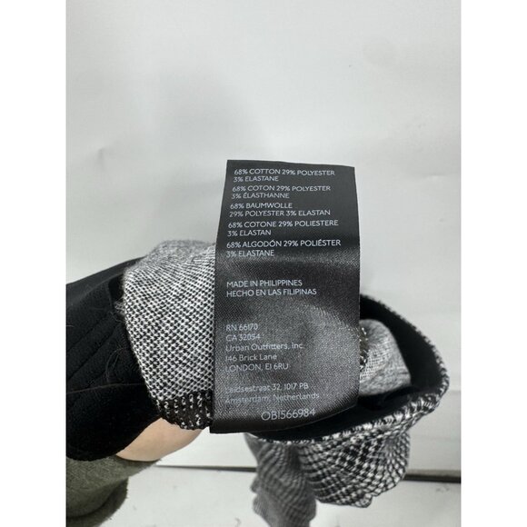 Maeve‎ Anthropologie Plaid Flare Pull On Pants Women XS Grey Retro Y2K Western - Picture 5 of 9